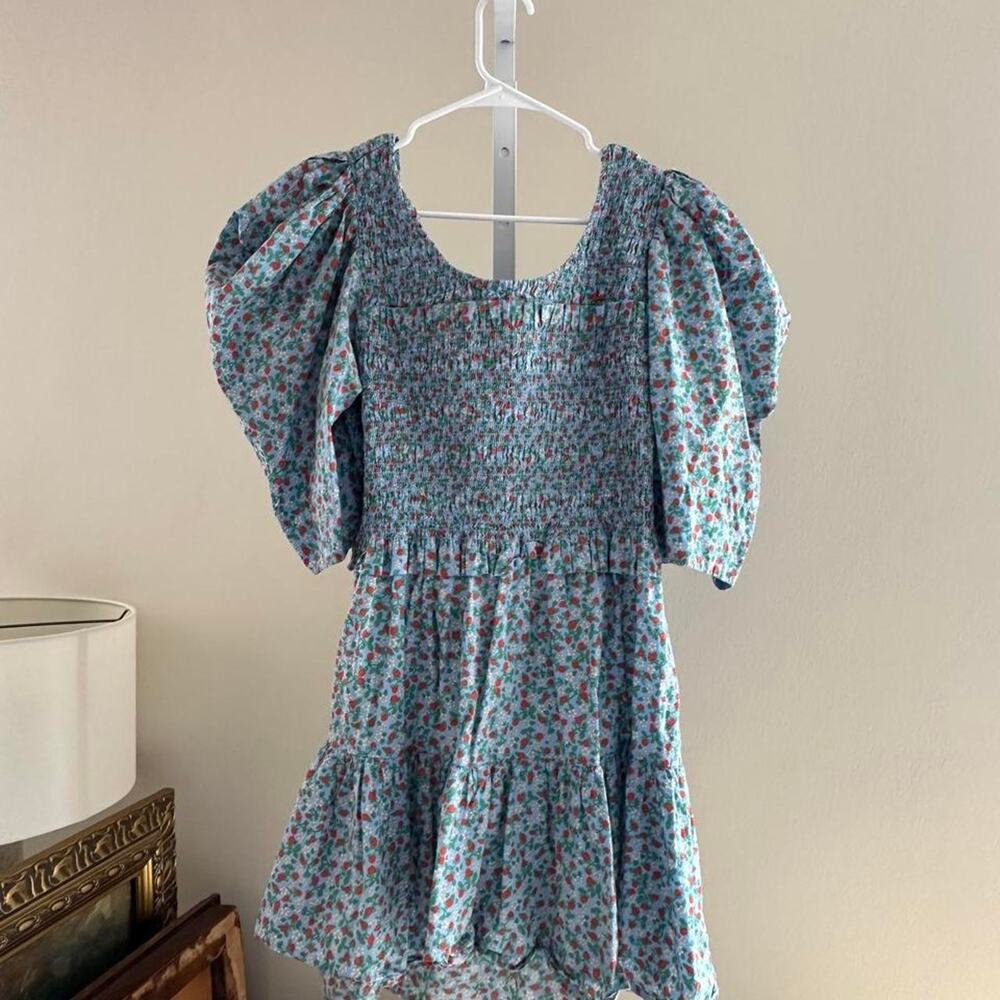 Blue floral dress with small